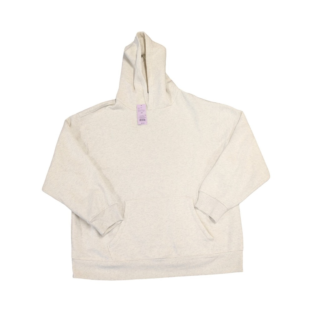 ⭐C4 Women Oversized Hooded Pullover Sweatshirt - Wild Fable Cream/Gray Size XXL - Picture 1 of 4